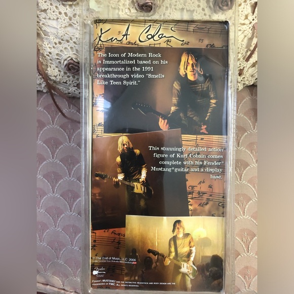 *RARE* Kurt Cobain Action Figure with Blue Guitar - Picture 2 of 2